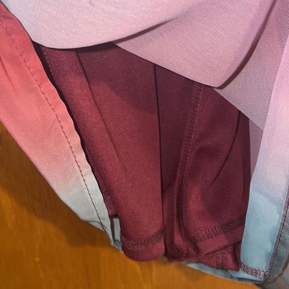 •ENVY•SHEER RED WINE/SMOKE GRAY SPAGHETTI STRAP ROMPER IN SIZE SMALL (NWOT) - Picture 4 of 9